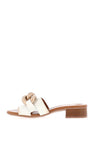 Hispanitas Chain Slip on Block Heel Sandals, White