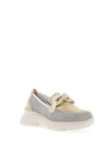 Hispanitas Metallic Mesh Panel Loafers, Gold