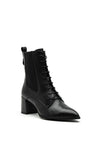 Hispanitas Pointed Toe Lace Up Leather Boot, Black