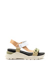 Hispanitas Chunky Sporty Strap Sandals, Natural Multi