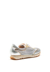 Hispanitas Metallic Leather & Mesh Mix Trainers, Silver Multi