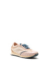 Hispanitas Reptile Print Leather & Suede Mix Trainers, Nude Multi