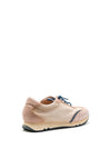 Hispanitas Reptile Print Leather & Suede Mix Trainers, Nude Multi