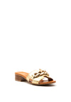 Hispanitas Chain Link Mule Sandals, Gold