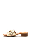 Hispanitas Chain Link Mule Sandals, Gold