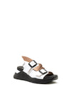 Hispanitas Leather Buckle Chunky Sandals, White