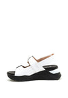 Hispanitas Leather Buckle Chunky Sandals, White