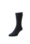 HJ Classic Collection Pure Cotton Rib Socks 6-11, Navy