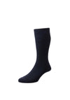 HJ Softop Cotton Rich Socks, Navy