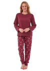 Fleece Robin Print Pyjama Set, Ruby Multi