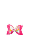 Hollihops and Flutterflies Pink and White Unicorn Bow