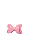 Hollihops and Flutterflies Heart Glitter Pink Bow