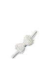 Hollihops and Flutterflies Abi White Glitter Bow Headband