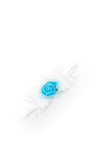 Hollihops and Flutterflies Chloe White with Blue Rose Dainty Headband