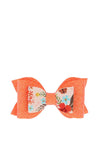 Hollihops And Flutterflies Floral Glitter Bow, Orange