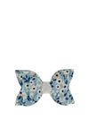 Hollihops And Flutterflies Floral Bow, Blue