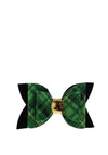Hollihops And Flutterflies Irish Tartan Bow, Green