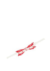 Hollihops And Flutterflies Stripe Bow Headband, Red