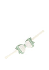 Hollihops and Flutterflies White and Mint Dainty Headband