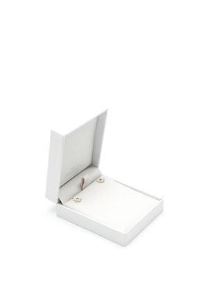 Kurate Girls First Communion Daisy Earrings, Silver