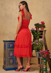 Hope & Ivy Delaney Midi Dress, Red