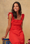 Hope & Ivy Delaney Midi Dress, Red