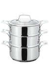 Stellar Cookware 3 Tier Steamer Set, 24cm