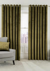 Helena Springfield Escala Ready Made Lined Velvet Curtains, Olive