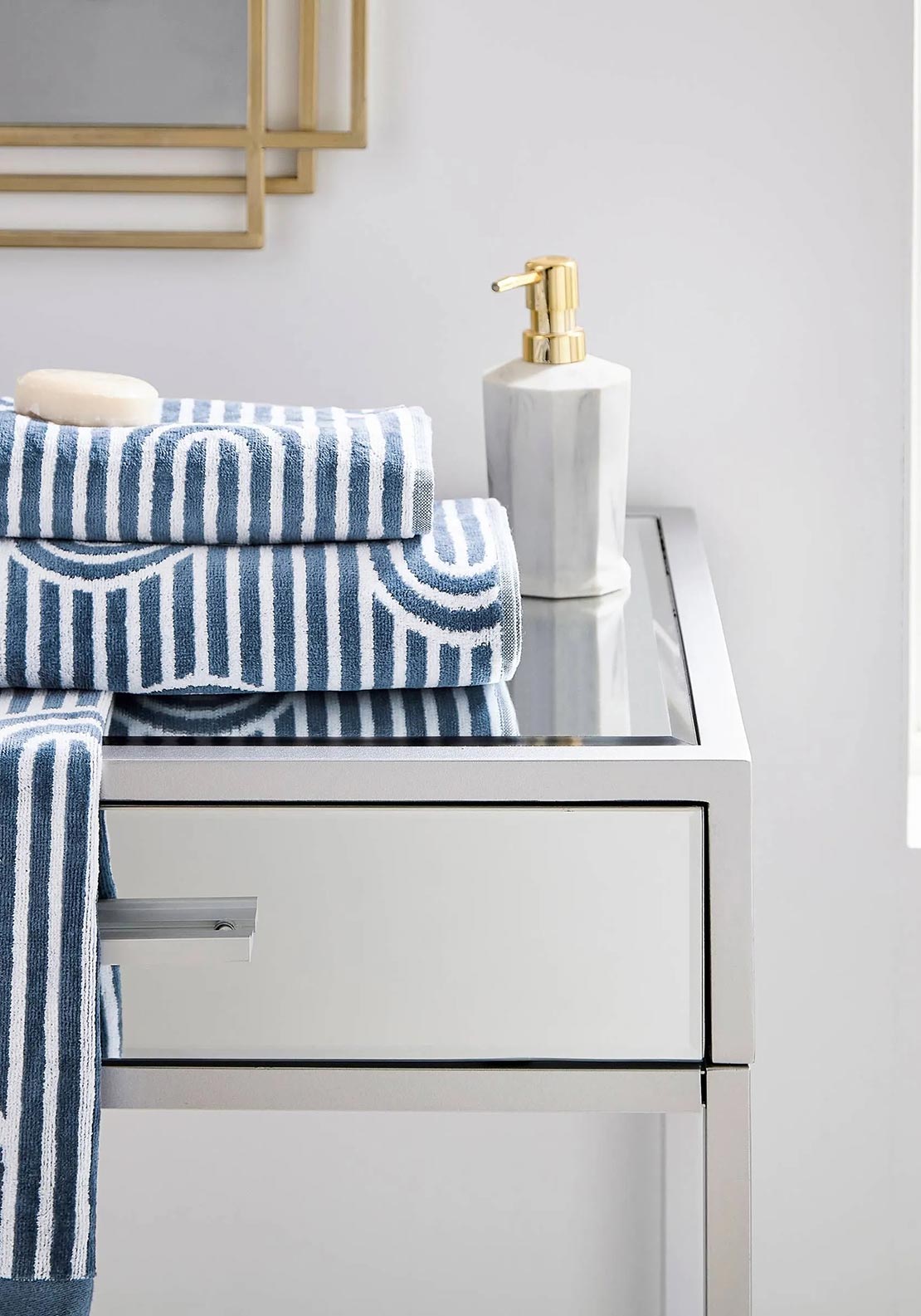 Helena Springfield Modern Deco Empire Towels, Blue