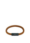 Hugo Boss Mens 1580153 Woven Bracelet, Tan