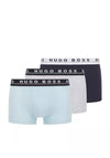 Hugo Boss 3 Pack Cotton Stretch Boxers, Blue Multi