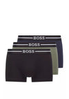 Hugo Boss 3 Pack Cotton Stretch Boxers, Multi