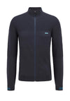 Hugo Boss Statement Logo Half-Zip Sweater, Dark Blue