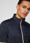 Hugo Boss Padded Gilet with Multi-Coloured Logo, Dark Blue