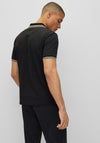 Hugo Boss Paul Curved Logo Slim Fit Polo Shirt, Black