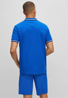 Hugo Boss Paul Curved Logo Slim Fit Polo Shirt, Blue