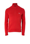 Hugo Boss Zenard Half Zip Sweater, Red
