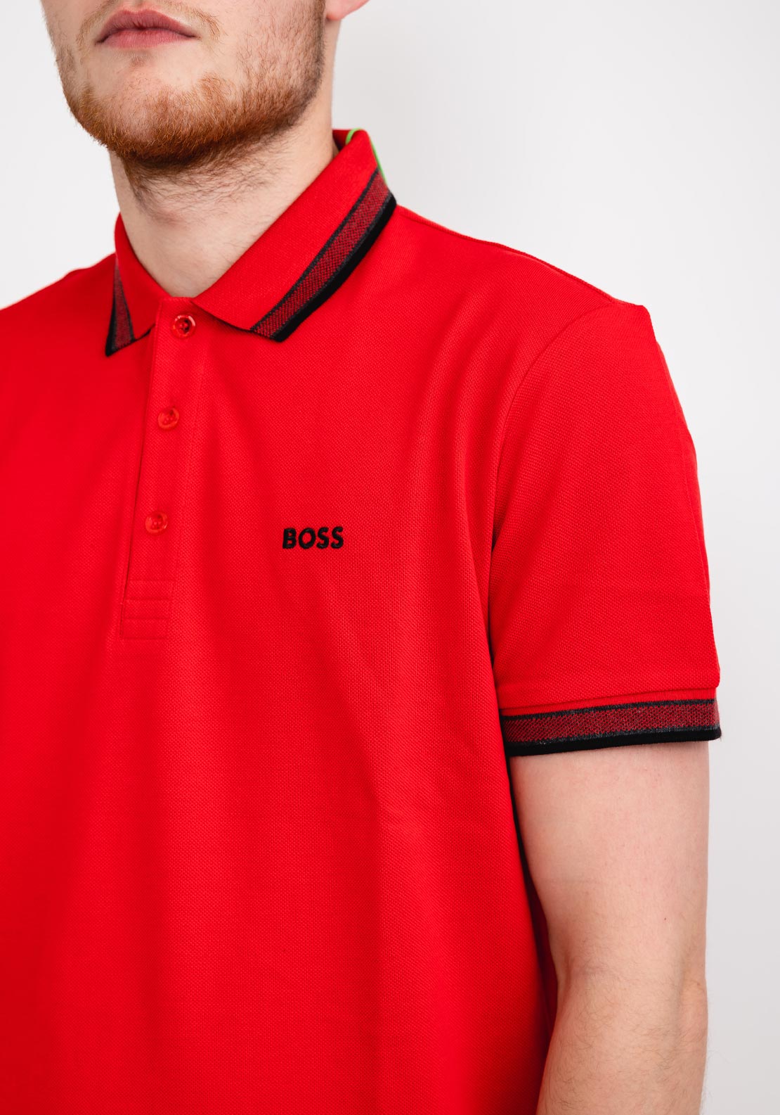 Hugo Boss Paddy Pique Polo Shirt, Red