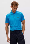 Hugo Boss Short Sleeved Logo & Striped Polo Shirt, Blue