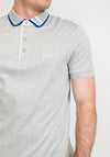Hugo Boss Logo Tipped Collar Polo Shirt, Grey