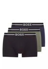 Hugo Boss 3 Pack Cotton Stretch Boxers, Multi