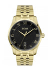 Hugo Boss Master Gold Watch Black Dial