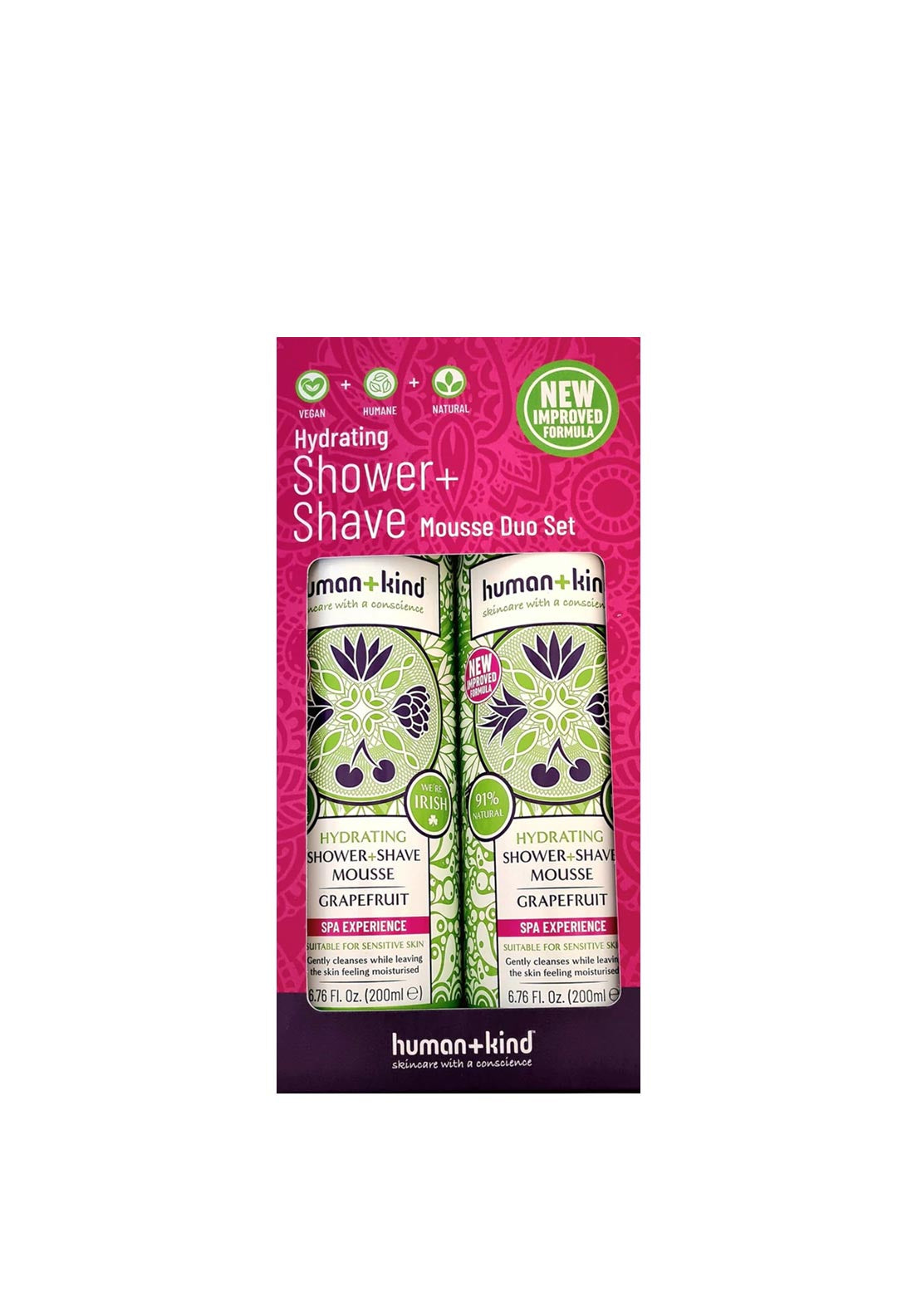 Human and Kind Shower & Shave Moose Duo Set