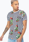 Hype Floral Stripe T-Shirt, Multi