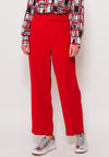 I Blues Balocco Straight Leg Crepe Trousers, Red