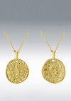 9 Carat Gold 2Sided Coin Necklace, Gold