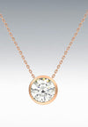 9 Carat Gold White Gold Slider Adjustable Necklace, Rose Gold