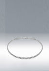 Sterling Silver Plated Round Bracelet, Silver