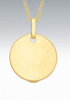 9 Carat Gold Round Disc Pendant Necklace, Gold