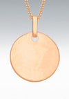 9 Carat Gold Round Disc Pendant Necklace, Rose Gold